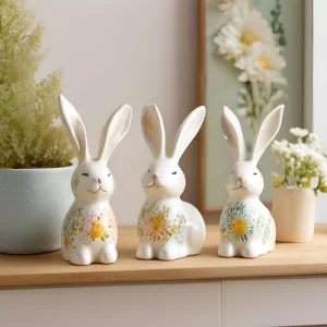 China Daisy Meadow Ceramic Bunny