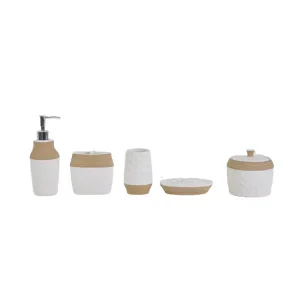 Custom Inspired Beige & White Diamond - Textured 5 - Piece Ceramic Bathroom Set JS20356 Manufacturers, Company