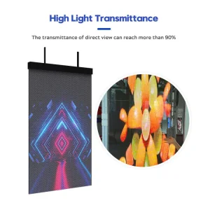 P3.91 Transparent LED Display Building Wall Window Indoor Outdoor LED Display Screen for Shopping Mall