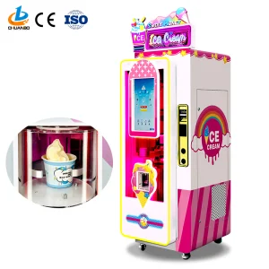 Self-service Fully Automatic Ice Cream Vending Machine 15 Seconds Fast Delivery