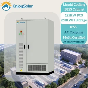 Todos em Um 125kw Inversor de Energia Solar Híbrido com 261kwh Bateria Refrigerada a Líquido LiFePO4 para Sistema de Pacote de Baterias de Lítio