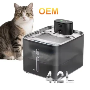 Cat Water Fountain Motion Detected Automatic Pet Drinking Bowl with Filter