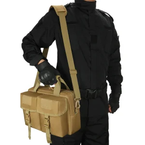 Tactical MOLLE Messenger Bag Sling Shoulder Pack Briefcase with Laptop Compartment Utility Carry Satchel for Outdoor EDC Work