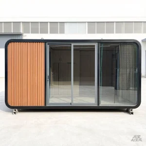 Cabana Móvel de Maçã Prefabricada Casa Modular Pequena Escritório Moderno Cabana de Maçã