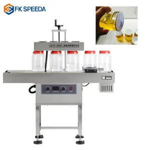 Plastic Glass Bottle Jar Induction Sealer Automatic Foil Sealing Machine With Conveyor