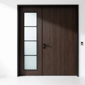 Custom White Primer Moulded Wooden Door Single Door Leaf MDF Modern Design for Apartments and Offices