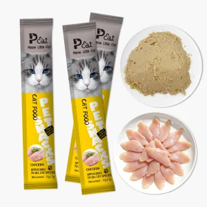 Snacks Cremosos para Gatos OEM OEM 15g Comida Húmeda para Mascotas Golosinas para Perros