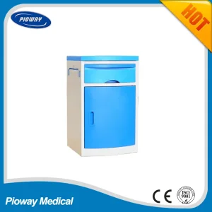 Medical Cheap ABS Plastic Clinic Hospital Bedside Cabinet Locker with Drawer (PW-A01)