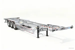 Durable Gooseneck Container Skeleton Trailer for Port Logistics