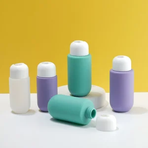 HDPE Round Travel Squeeze Lotion Bottle with Press Cap for Shower Gel