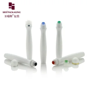 Empty 15ml PETG Eye Serum Roll On Bottle Travel Size Skin Care Plastic Bottle With Steel Roller Ball