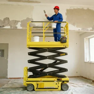 Heavy Duty Electric Scissor Lift Self Propelled Hydraulic Aerial Work Platform Mobile Lifting Equipment for Warehouse Construction Maintenance