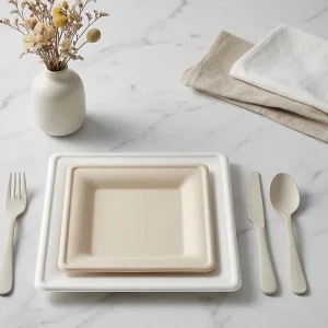 Green Choice Disposable Sugarcane Dishes, Bagasse Material, 28g