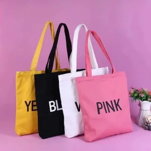 Custom Logo Canvas Cotton Tote Bags