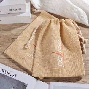 Bolsa de yute burlap impresa personalizada para zapatos y ropa