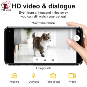 Smart Pet Feeder with Dual Cameras and HD Video Monitoring
