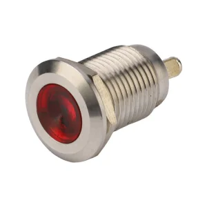 Alta Durabilidad 12mm Luz Indicadora LED de Cabeza Plana Metálica Impermeable para Maquinaria Industrial 48 Voltios