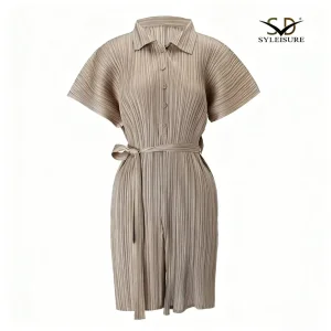 Custom Women's Pleated Short - Sleeve Romper Factory, Companies