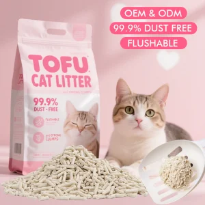 Free Samples Fast Delivery 6L Eco Friendly 99 Percent Antibacterial Strong Clumping Deodorization Tofu Cat Litter Sand