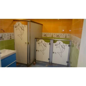 Custom Sizes HPL Laminate Floor Braced Solid Toilet Cubicles Board System for Toilet Partition