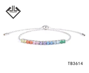 Pulseira Prata Arco-Íris