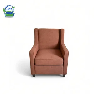 European Designed Eco-Friendly Fabric Armchair with Wooden Legs Modern Comfortable Living Room Furniture
