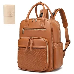 Wholesale Women's Leather Diaper Bag Backpack