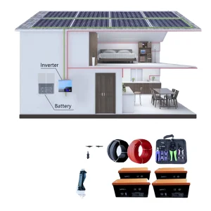 Off-grid Solar Energy System Roof Lithium Battery Stacking Aluminum Frame Intelligent Controller Inverter Inverter
