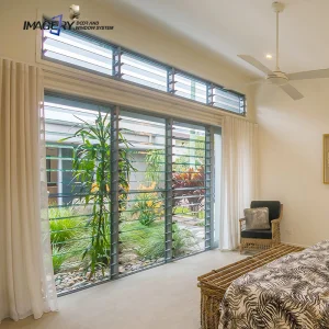 Aluminum Waterproof Louver Glass Jalousie Windows for Bathroom