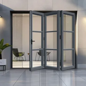 Customized Profile Thickness Decorative Exterior Patio Foldable Glass Aluminium Folding Door