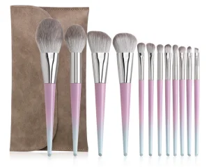 12 PCS Gradient Color Makeup Brushes Set with Vegan Soft Hair