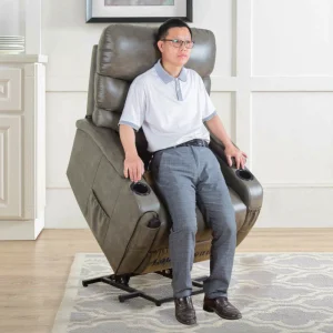 Modern Electric Leather Recliner Smart Furniture Elderly Multifunctional Home Use Living Room Sofa Adjustable Height Solid Wood