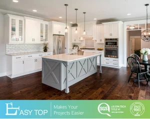 American Farmhouse Commercial Cabinet Design White Shaker Timber Solid Wood Kitchen Units