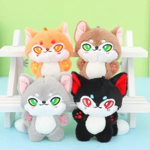 Wholesale Mini Cute Plush Wolf Keychain Pendant Soft Toy Custom Logo Soft Plushies Stuffed Animal Toys for Promotion