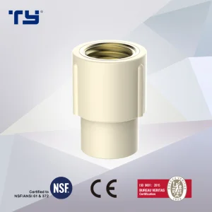Female Adapter of Hot and Cold Water Brass Plastic Fitting ASTM D2846 Standard Plastic/CPVC/PVC/Pressure Pipe Fittings