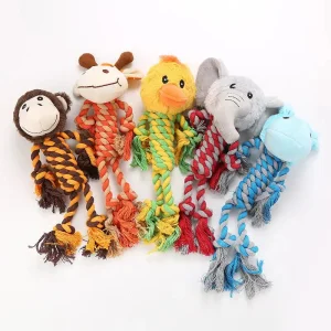 Juguetes para mascotas en forma de animal, juguetes de peluche para perros, juguetes de masticar, nudos de cuerda, juguete de peluche para mascotas