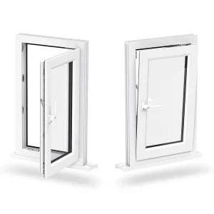 NUOXIN European Style Double/tripled Glazed Glass Window Tilt and Turn PVC Vinyl Windows Prices For Sale