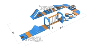 Mini Inflatable Water Park Obstacle Course Playground for Children and Adults