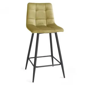 Green Velvet Bar Stool