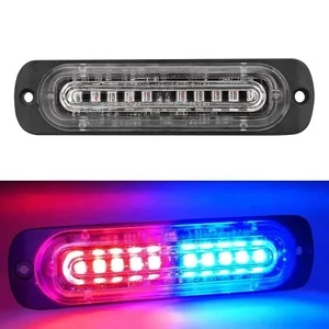 Truck SUV Side Grille Flashing Beacon Traffic Lamp 10 Chips Car Strobe Emergency Warning Light DC12V Auto LED Flash Signal Lamp