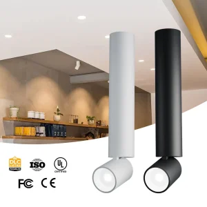 12W Modern Home &amp; Commercial Ceiling 55° Beam Angle Adjustable COB Spotlight Luminaire Recessed Lighting LED Track Downlight