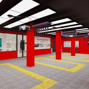 Commercial Grade Car Care Workshop Interior Design with LED Lighting &amp; Durable Flooring System