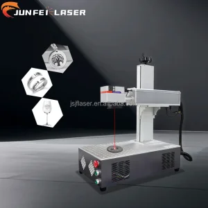 JUNFEI 30W 60W Fiber Laser Engraver with Rotary Axi Laser Marking Machine for Metal Color Marking RayNew Source EZCad Galvo