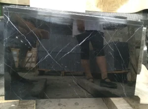 High Quality Nero Marquina Black Marble Tiles, Marble Slabs
