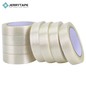 Jerrytape High Strength Filament Tape Heavy Duty Fiber Strapping Adhesive Packaging Tape