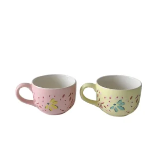 Discount Pastoral - Style Hand - Painted Floral Ceramic Mug Set Manufacturer, Products