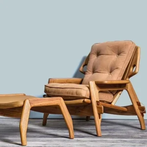 Nordic Designer Wood Chaise Lounge