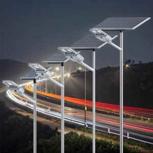High Power Outdoor 100w 120w Led Solar Panel Street Light and Pole