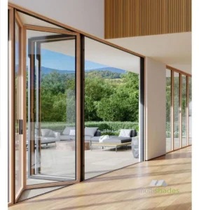 Multishades Stylish Weather Resistant Soundproof Thermal Insulation Patio Bi-Folding American Style Steel Security Interior Door