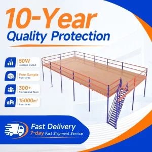 Warehouse Heavy Duty Steel Loft Platform Shelf Storage Attic Rack Pallet Racking Supported Mezzanine Floor Racks System